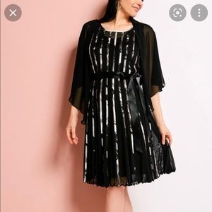 Black Laura Chiffon Bolero/Shrug NWOT